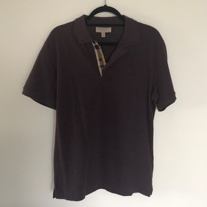 Burberry Hartford Polo Shirt with Check Detail